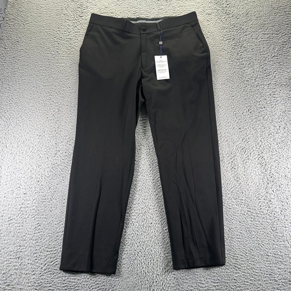 State & Liberty Pant Men 35x29 Black Chino Straight Stretch Formal Office Career